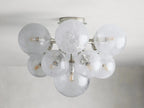 22 Inch Seeded Glass Globe Flush Mount - Mandoza