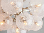 22 Inch Seeded Glass Globe Flush Mount - Mandoza