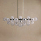130 cm Seeded Glass Globe Linear Chandelier - Mandoza