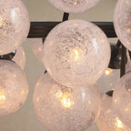 130 cm Seeded Glass Globe Linear Chandelier - Mandoza