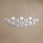 130 cm Seeded Glass Globe Linear Chandelier - Mandoza