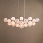 130 cm Seeded Glass Globe Linear Chandelier - Mandoza