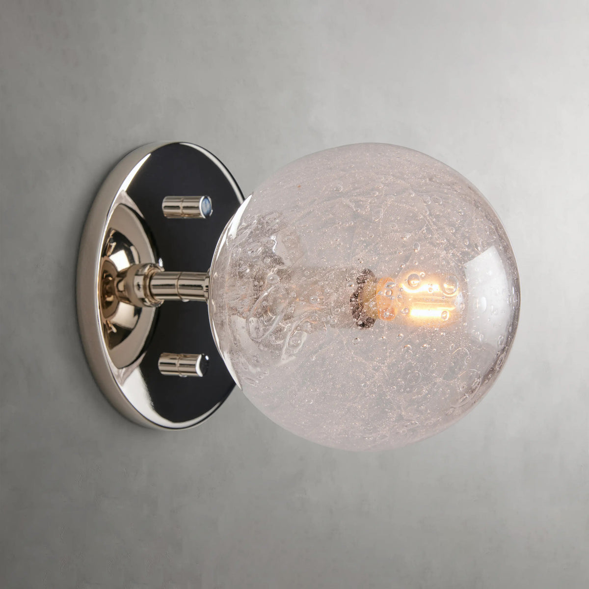 Applique murale à globe en verre granité de 13 cm - Mandoza