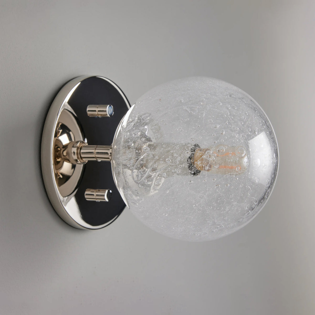 Applique murale à globe en verre granité de 13 cm - Mandoza