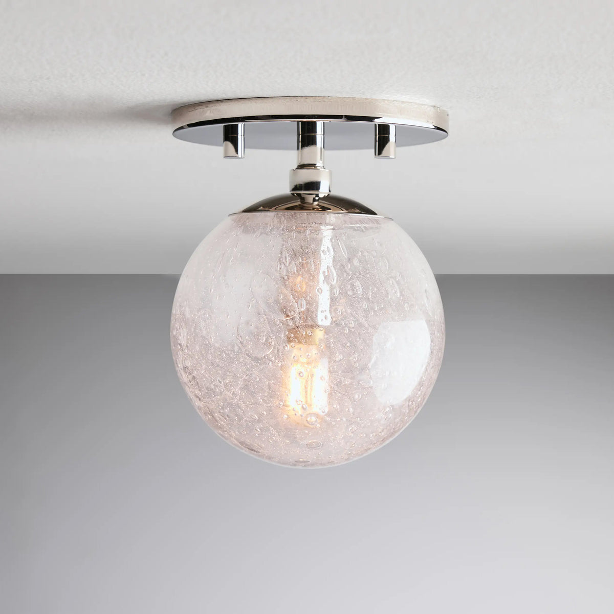 Applique murale à globe en verre granité de 13 cm - Mandoza