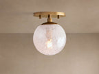 5 Inch Seeded Glass Globe Wall Sconce - Mandoza