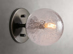 5 Inch Seeded Glass Globe Wall Sconce - Mandoza