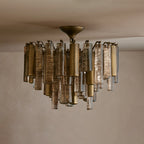 46 cm Seeded Glass Rod Semi Flush Mount - Neve
