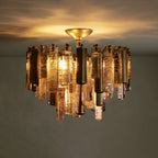 46 cm Seeded Glass Rod Semi Flush Mount - Neve