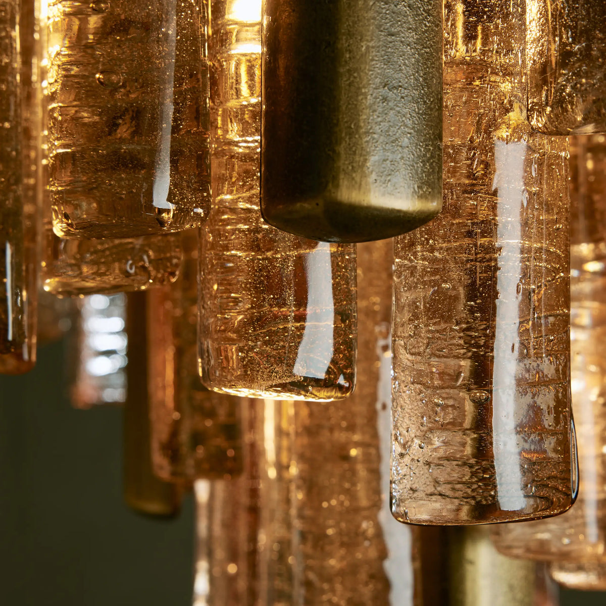 46 cm Seeded Glass Rod Semi Flush Mount - Neve