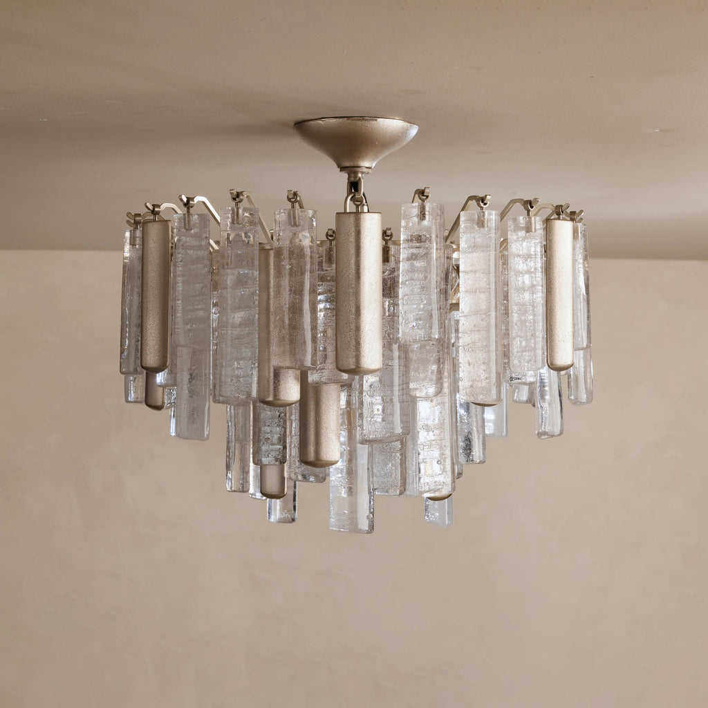46 cm Seeded Glass Rod Semi Flush Mount - Neve