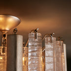 46 cm Seeded Glass Rod Semi Flush Mount - Neve