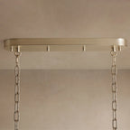 137 cm Linearkronleuchter aus strukturiertem Glas – Neve