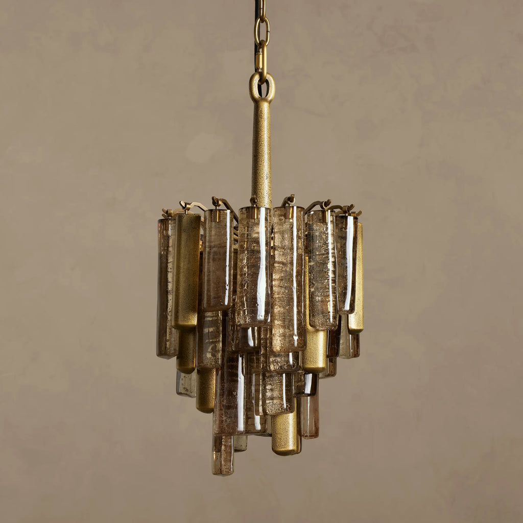 25 cm Seeded Glass Rod Pendant Light - Neve