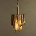25 cm Seeded Glass Rod Pendant Light - Neve