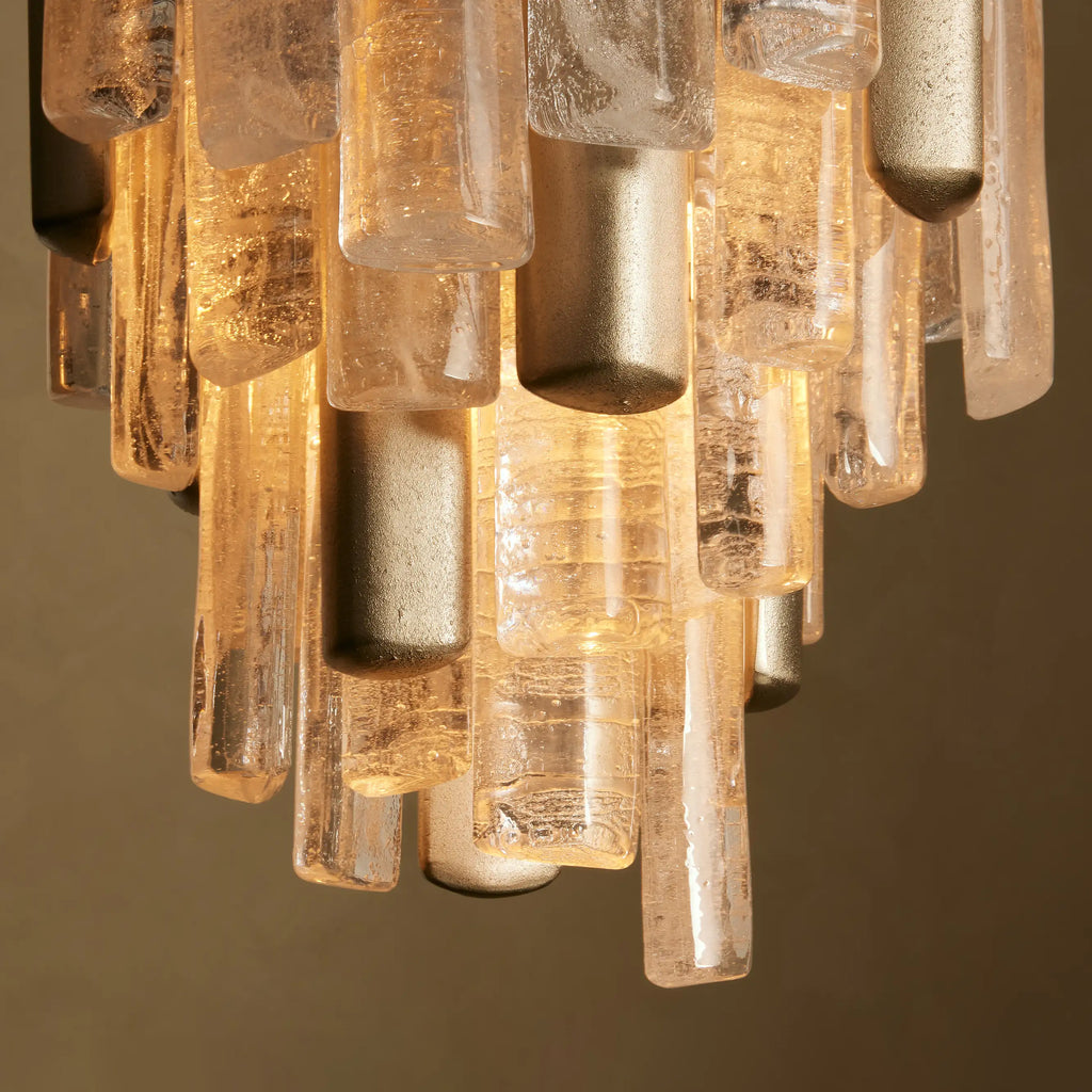 25 cm Seeded Glass Rod Pendant Light - Neve