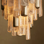 25 cm Seeded Glass Rod Pendant Light - Neve