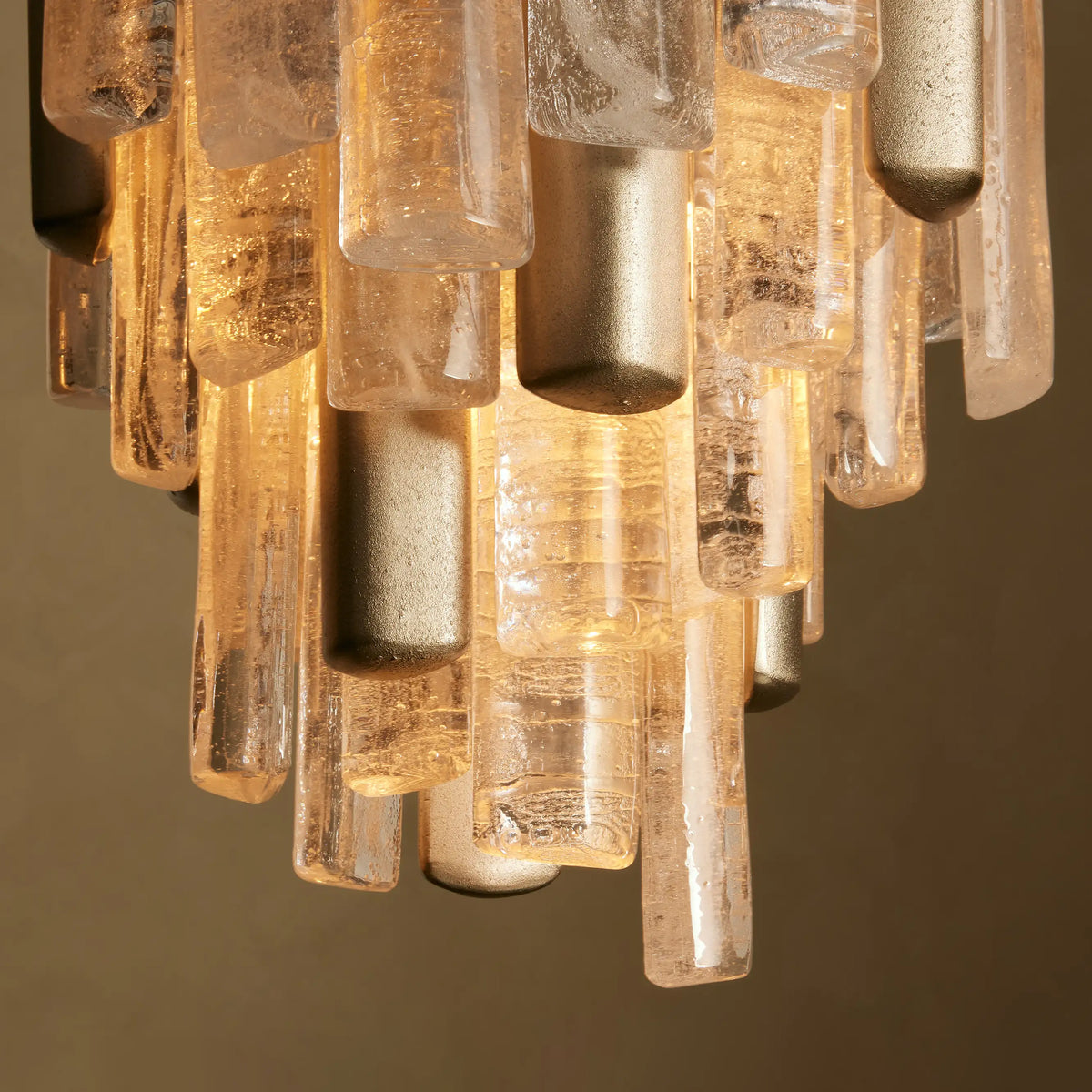 25 cm Seeded Glass Rod Pendant Light - Neve