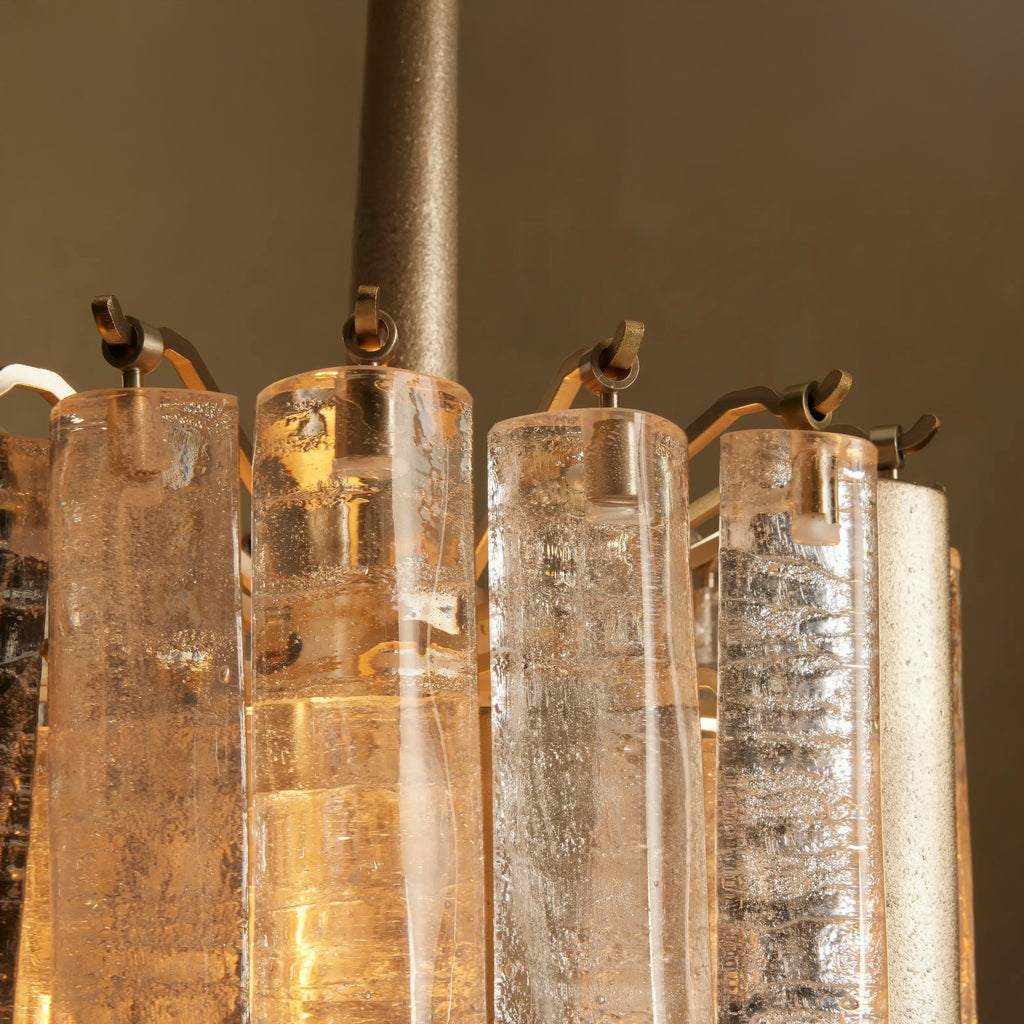 25 cm Seeded Glass Rod Pendant Light - Neve