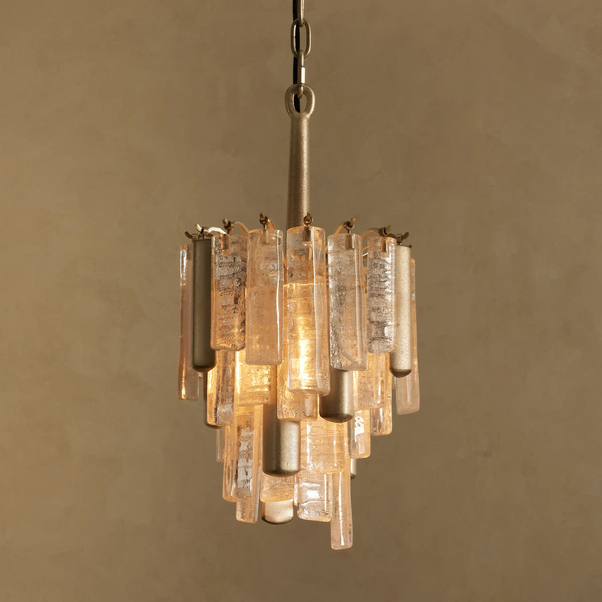 25 cm Seeded Glass Rod Pendant Light - Neve