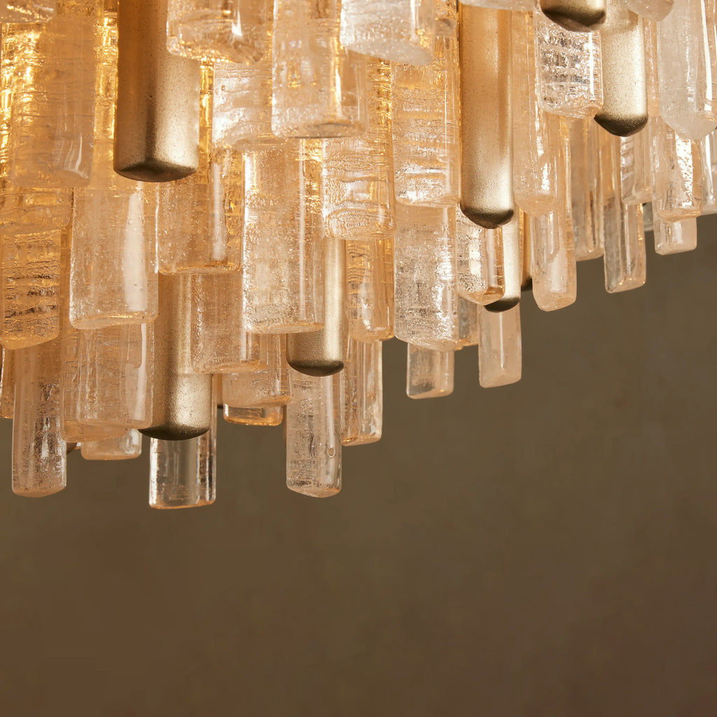 86 cm Seeded Glass Rod Tiered Chandelier - Neve