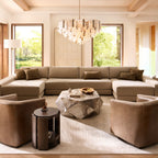 86 cm Seeded Glass Rod Tiered Chandelier - Neve
