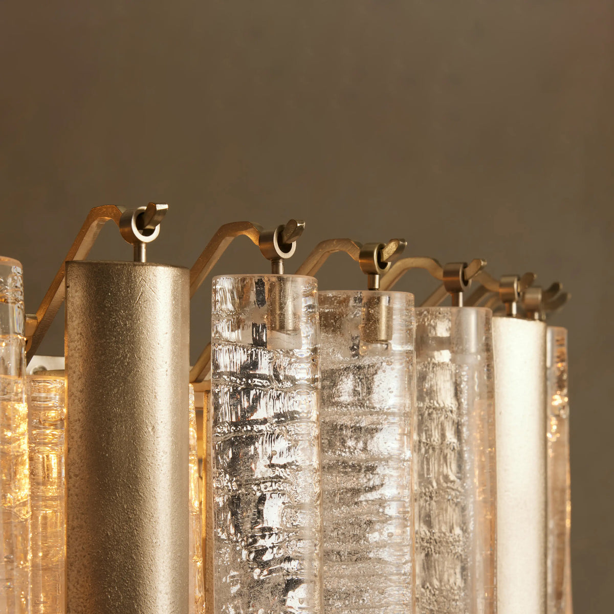 86 cm Seeded Glass Rod Tiered Chandelier - Neve