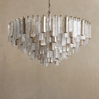 86 cm Seeded Glass Rod Tiered Chandelier - Neve