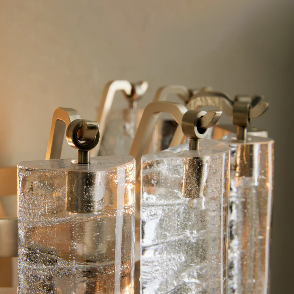 10 Inch Seeded Glass Rod Sconce - Neve