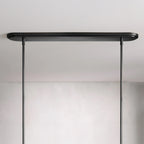 157 cm linearer Kronleuchter mit Stoffschirm - Rhodes