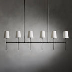 157 cm linearer Kronleuchter mit Stoffschirm - Rhodes