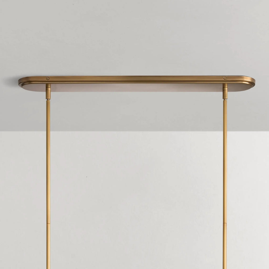157 cm linearer Kronleuchter mit Stoffschirm - Rhodes