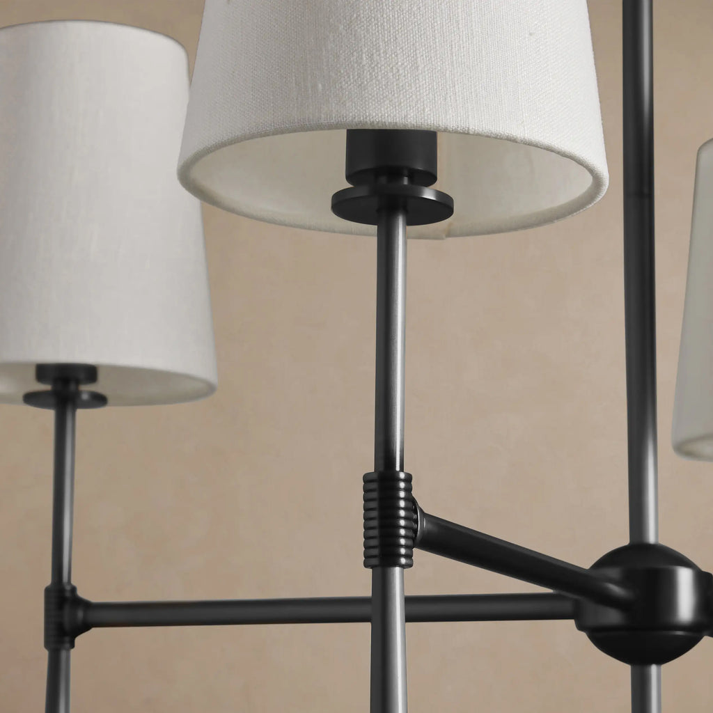 122 cm 2-Tier Fabric Shade Chandelier - Rhodes