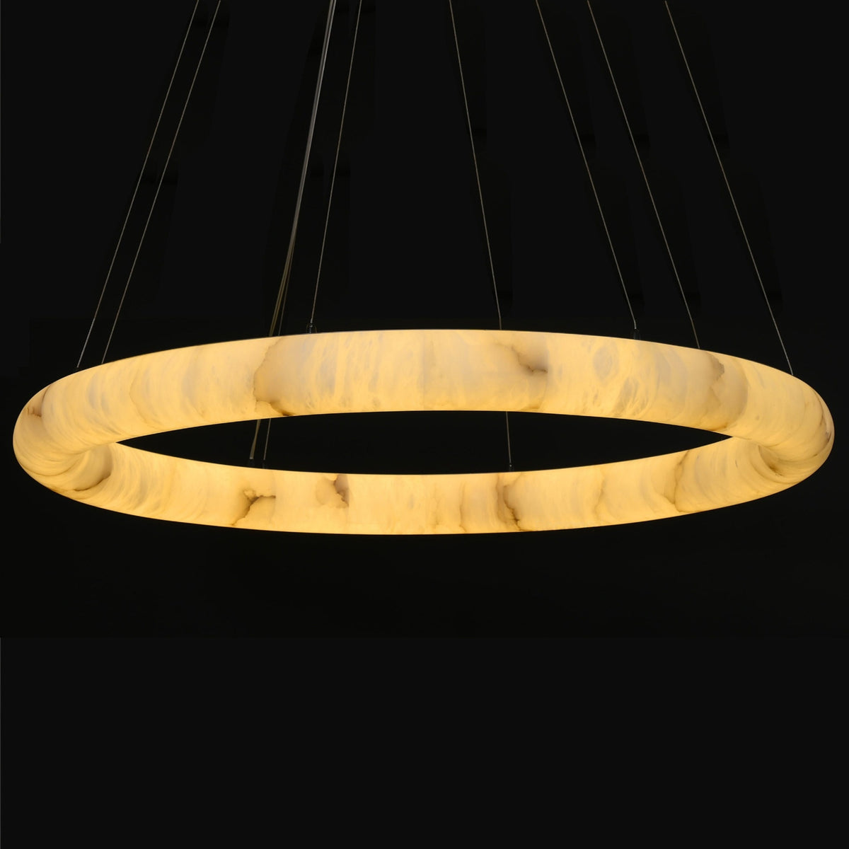 122 cm Alabaster Halo Chandelier - Rivage Lisse