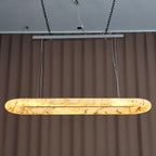 145 cm Alabaster Oval LED Chandelier - Rivage Lisse