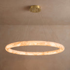 60 Inch Alabaster Halo Chandelier - Rivage Lisse