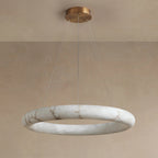 91 cm Alabaster-Halo-Kronleuchter – Rivage Lisse