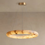 91 cm Alabaster-Halo-Kronleuchter – Rivage Lisse