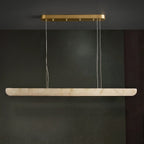 152 cm Alabaster Linear LED Chandelier - Rivage Lisse