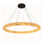 60 Inch Alabaster Halo Chandelier - Rivage Lisse