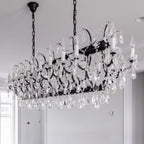 160 cm Victorian Crystal Rectangular Chandelier - Rococo