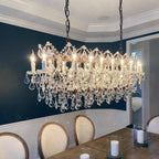 160 cm Victorian Crystal Rectangular Chandelier - Rococo