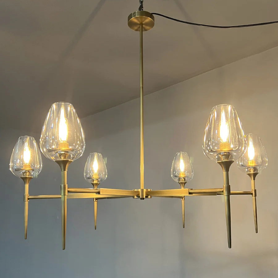 107 cm Crystal Shade Chandelier - Tulip