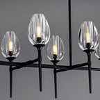 165 cm Crystal Shade Linear Chandelier - Tulip
