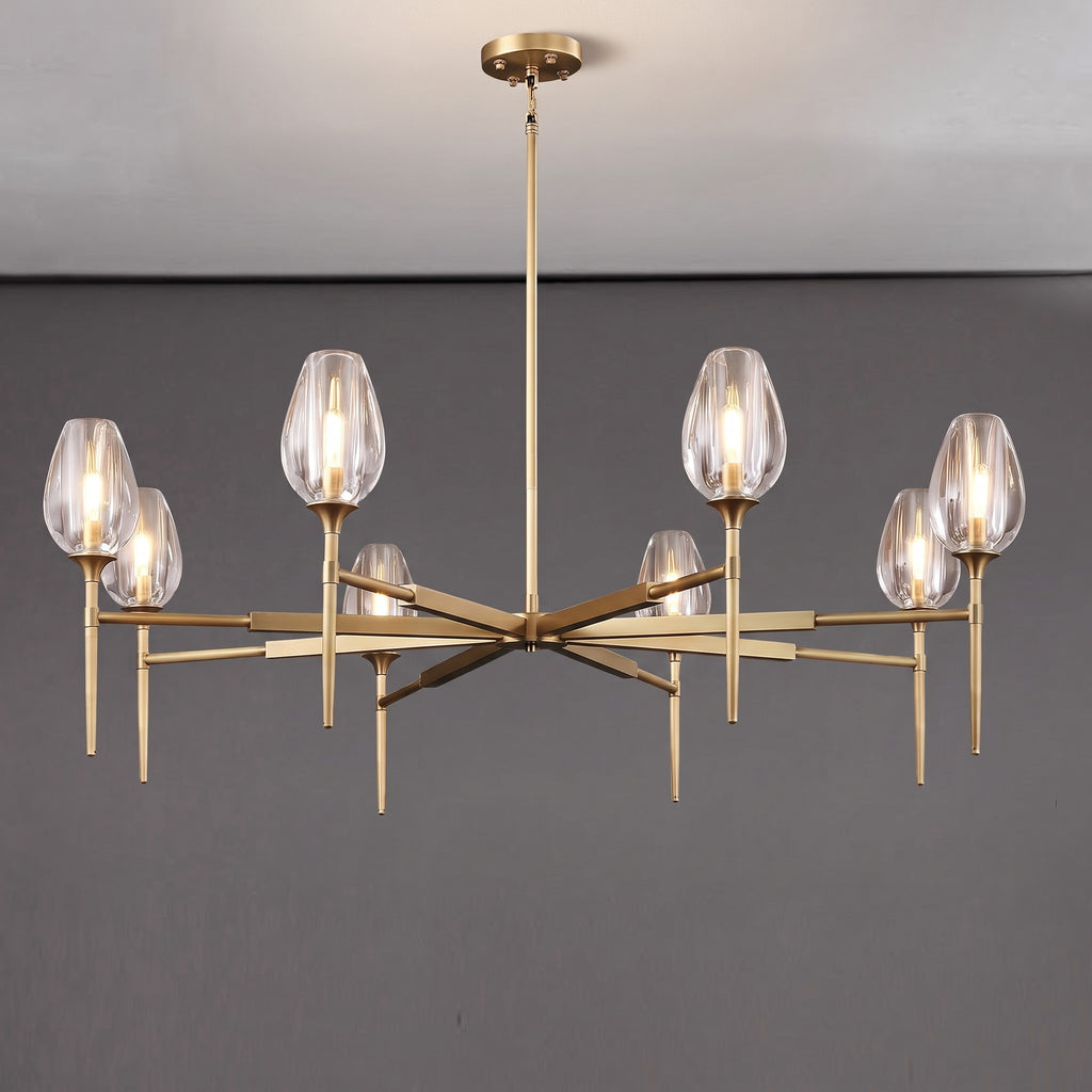 137 cm Crystal Shade Chandelier - Tulip