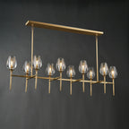 165 cm Crystal Shade Linear Chandelier - Tulip