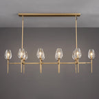 165 cm Crystal Shade Linear Chandelier - Tulip