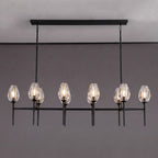 165 cm Crystal Shade Linear Chandelier - Tulip
