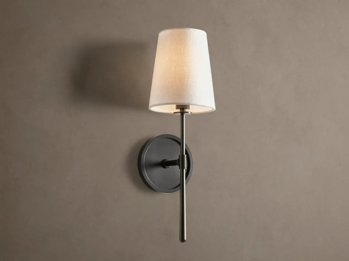 Applique murale avec abat-jour en tissu de 15 cm - Rhodes