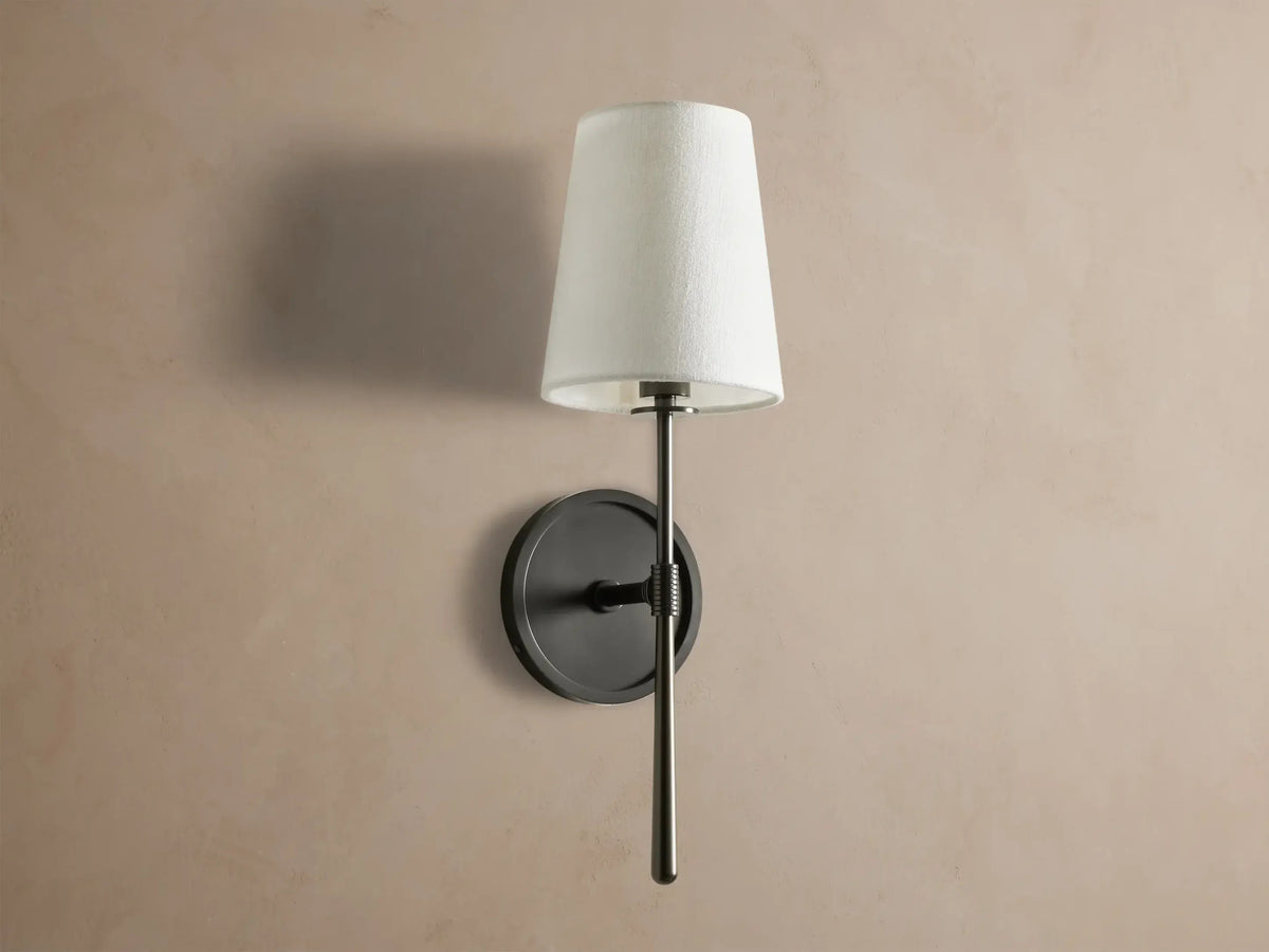 Applique murale avec abat-jour en tissu de 15 cm - Rhodes
